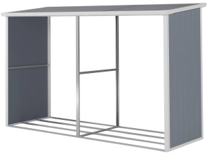 Abrigo para toras de resina “Alexandre” - 3,38 m² - 302 x 112 x 190 cm - Cinza