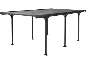 Carport para carro “Denver” - 5,02 x 3,13 x 2,05 m - Transparente / Preto