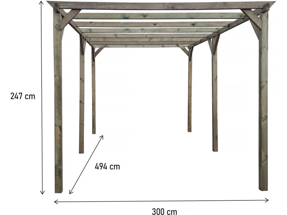 Garagem de madeira "Sunny" 3 x 5 m