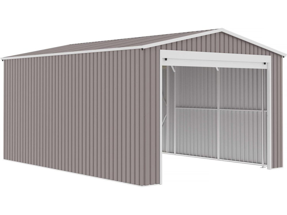 Garagem de metal "Nevada" com porta de batente 15.61 m²