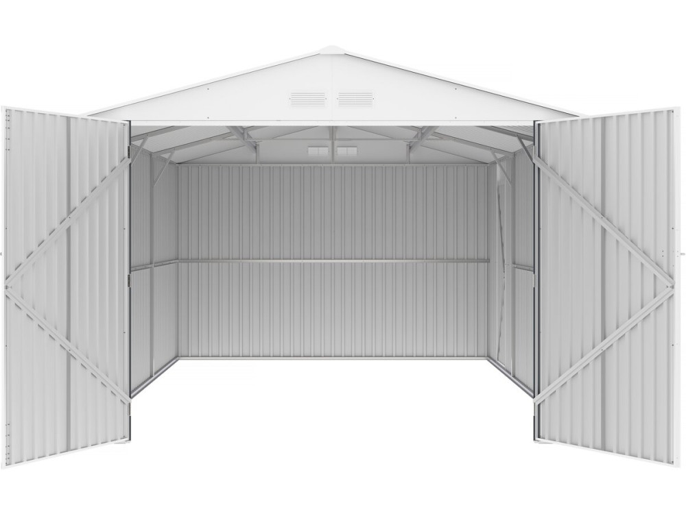 Garagem metálica “Houston” - 18,56m² com calha e coletor de água - Antracite