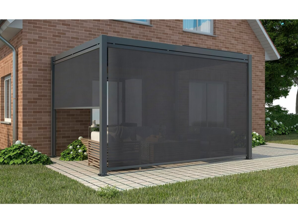 Toldo pergolado - 370 x 204 cm - Cinza antracite