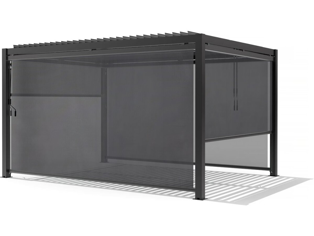Toldo pergolado - 370 x 204 cm - Cinza antracite