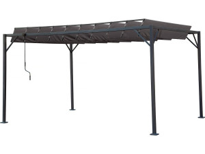 Pérgula bioclimática em tecido "Lodge" 3 x 4 m - Antracite