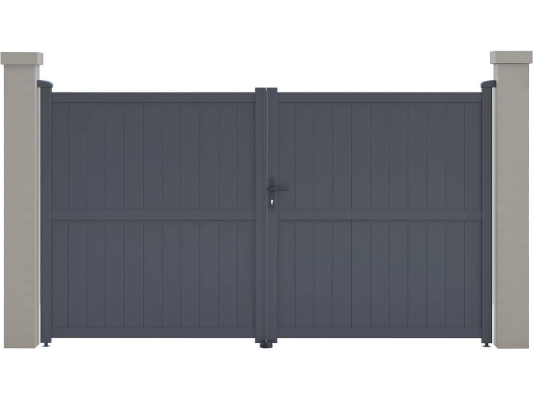 Portão de alumínio "Maurice" - 299,5 x 155,9 cm - Cinza