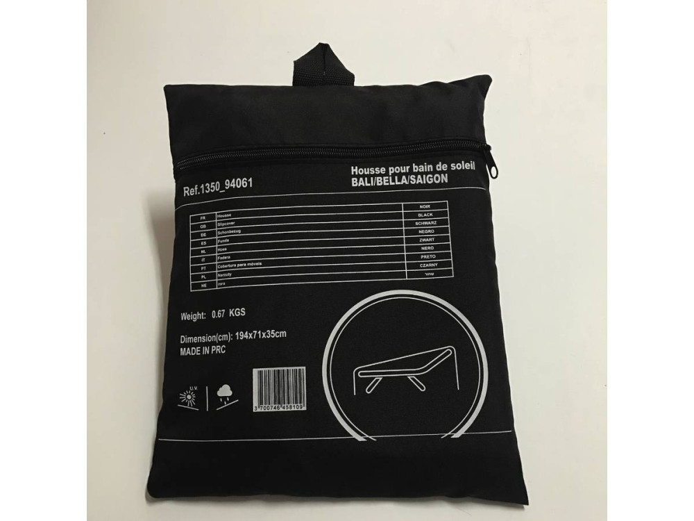 Capa de proteção - Espreguiçadeira Bali/Bella/Saïgon - Preto