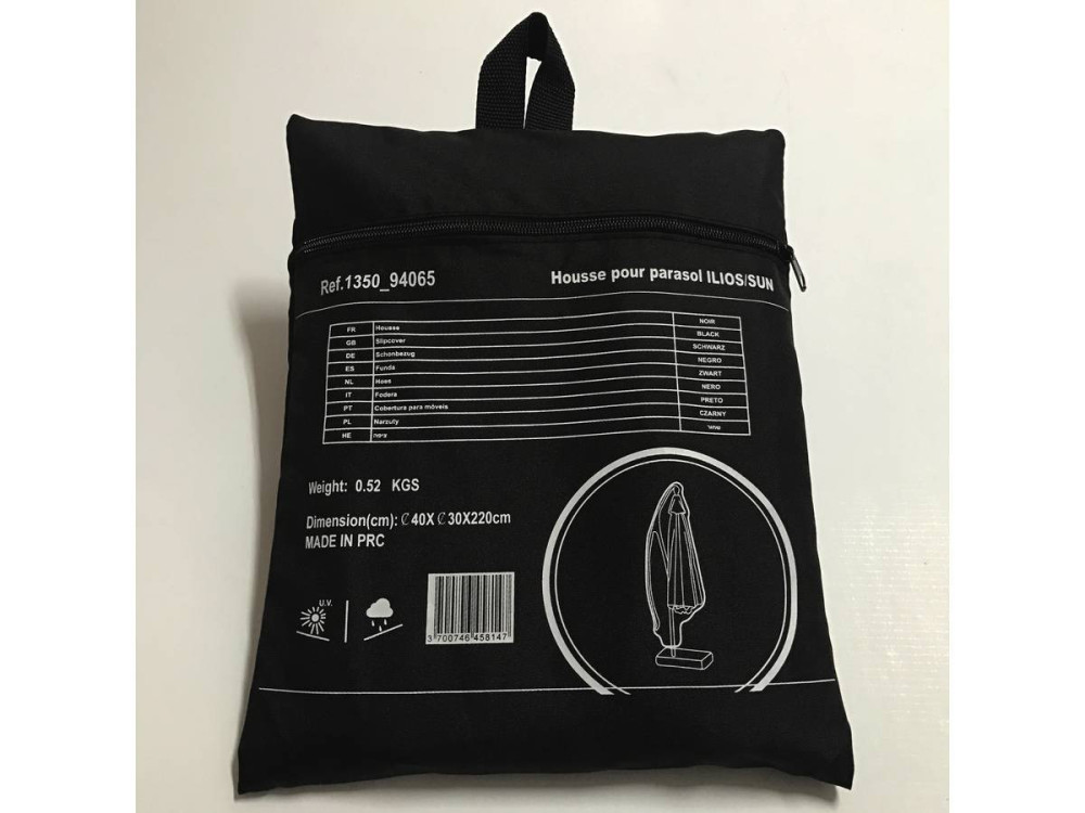 Capa protetora para guarda-sol - 40 x 220 cm - Preto