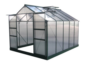 Estufa de jardim em policarbonato "Dahlia" Fir Green 7,67 m²