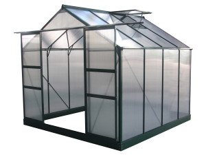 Estufa de jardim em policarbonato "Dahlia" 6,15 m² Fir Green
