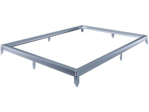 Base em aço galvanizado para estufa de jardim "Basilic" - 5,89 m² - Cinzento
