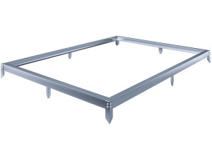 Base em aço galvanizado para estufa "Basilic" - 4,75 m² - Cinzento
