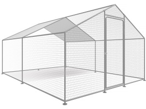 Recinto para frangos Recinto de malha de 9 m² 3 x 3 x 2 M aço galvanizado