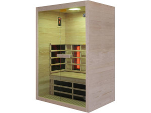 Cabina de sauna de infravermelhos "Venus Vital" - 2 lugares - 128,6 x 907 x 190 cm - Madeira