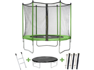 Trampolim “Yoopi” - Ø 2,44 m - com rede + escada + cobertura + kit âncora