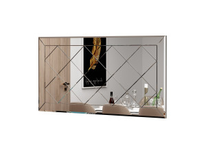 Espelho de madeira "Pauli" - 120 x 60 cm - Branco