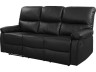 Sofá relaxante "Lincoln" - 197 x 89 x 103 cm - 3 lugares - Preto