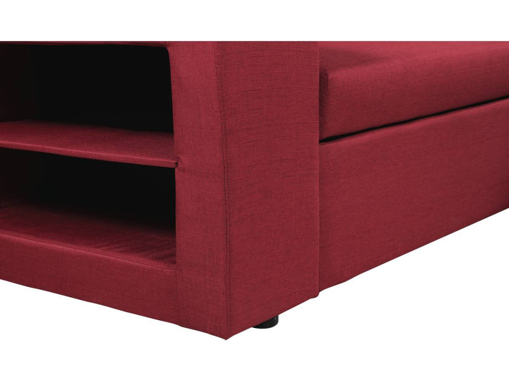 Sofá de canto conversível/reversível "Axel" - 3 lugares - Vermelho