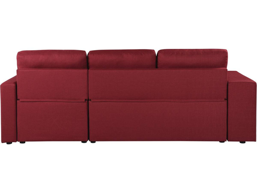 Sofá de canto conversível/reversível "Axel" - 3 lugares - Vermelho