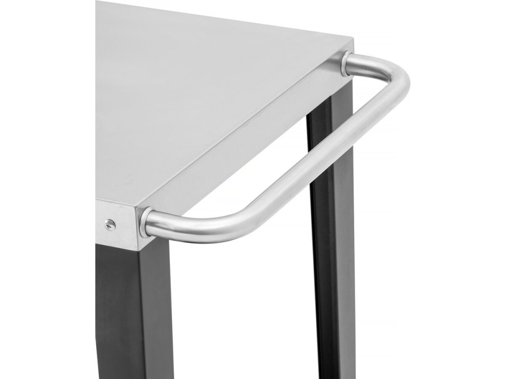 Carrinho para servir churrasco "Gelia" 117 x 59 cm - Aço inoxidável - Preto