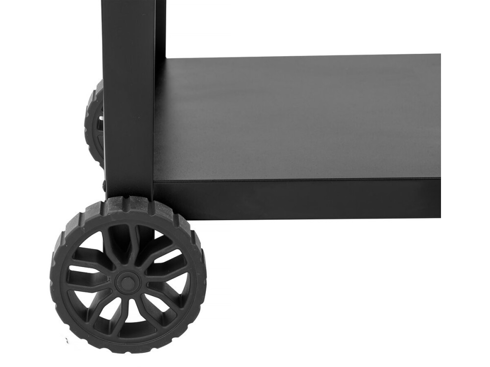 Carrinho para servir churrasco "Gelia" 117 x 59 cm - Aço inoxidável - Preto