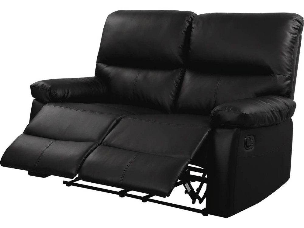 Sofá relaxante "Lincoln" - 147 x 89 x 103 cm - 2 lugares - Preto