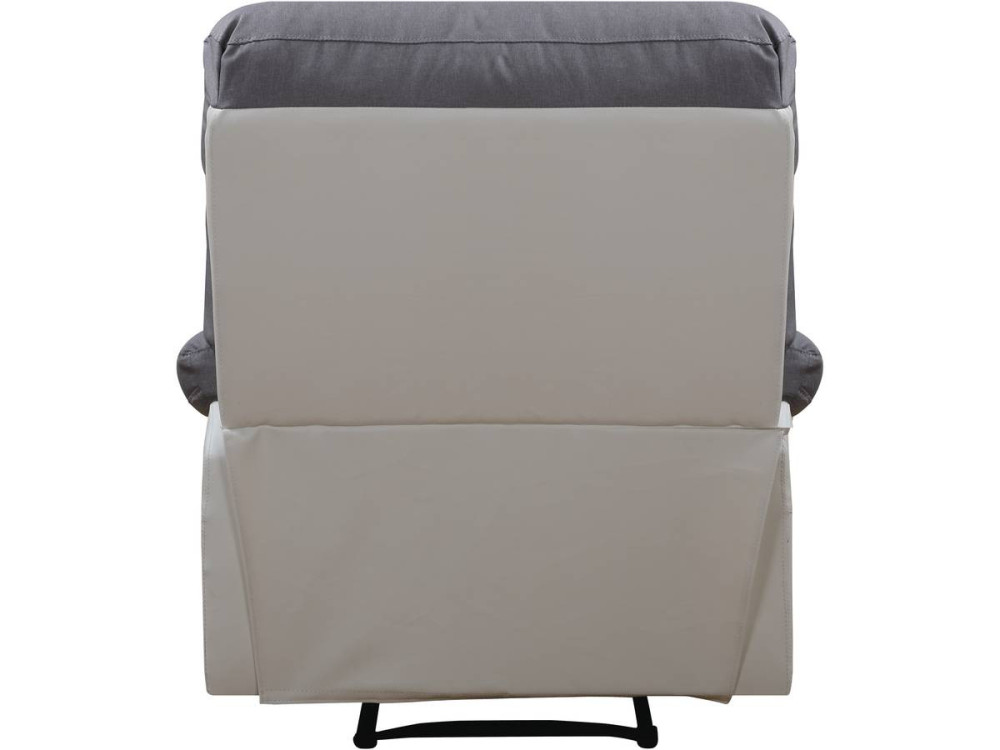 Poltrona de relaxamento "Lincoln" - 90 x 89 x 103 cm - Branco/Cinza claro