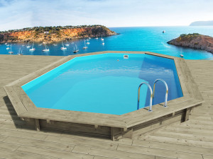 Piscina de madeira "Miami 120" - 4,86 x 3,36 x 1,20 m