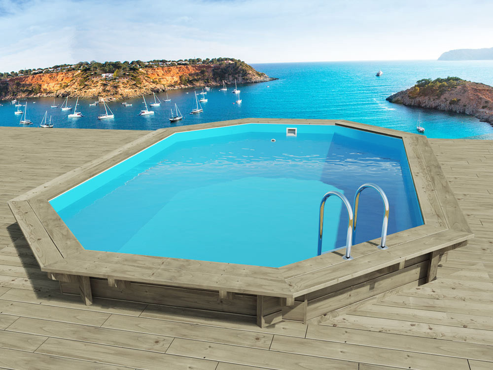 Piscina de madeira "Miami 120" - 4,86 x 3,36 x 1,20 m