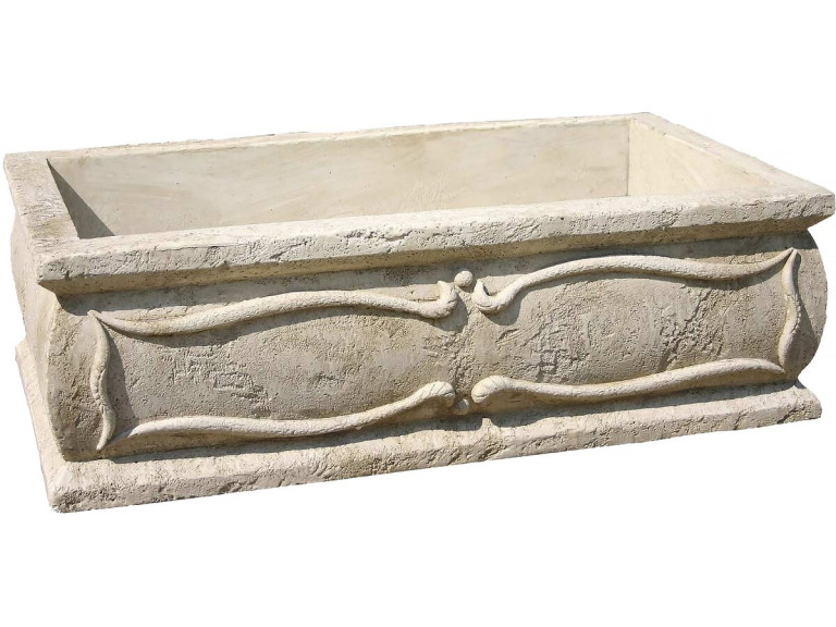 Vaso grande "Verona" - feito de pedra - 50 x 100 x 30 cm