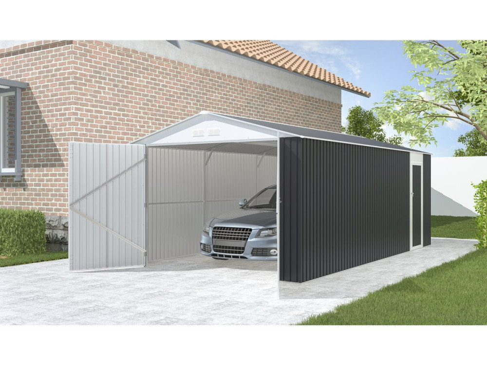 Garagem metálica "Houston" 18,56m² - Antracite