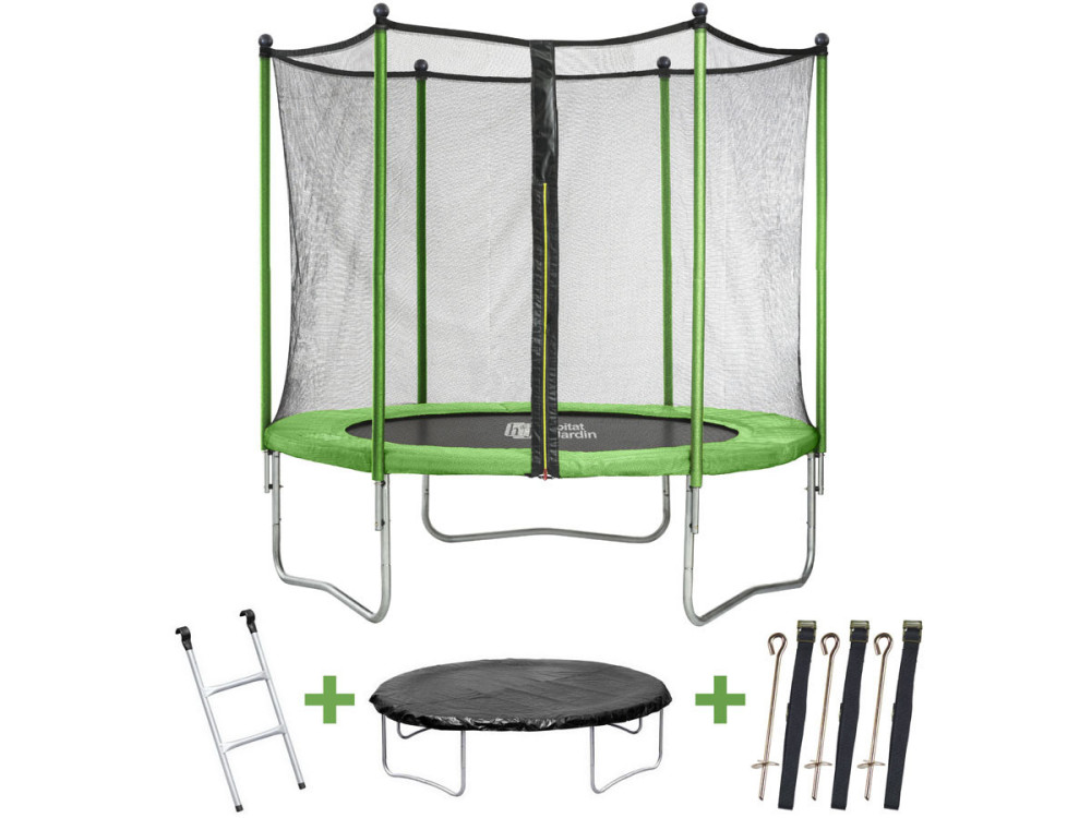 Trampolim "Yoopi"  - Ø  1.8 m - com rede de proteção + escada