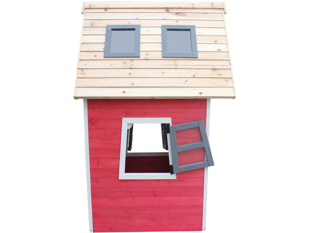 Teatro "Lilou" - 119,5 x 156 x 102 cm - Vermelho/Cinza