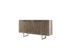 Aparador de madeira "Luxe" - 160 x 35 x 80 cm - Castanho