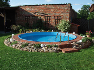 Kit piscina redonda enterrada em aço - Ø 4,50 x 1,20 m