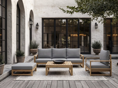 Como guardar um conjunto de jardim para refeições durante o inverno?